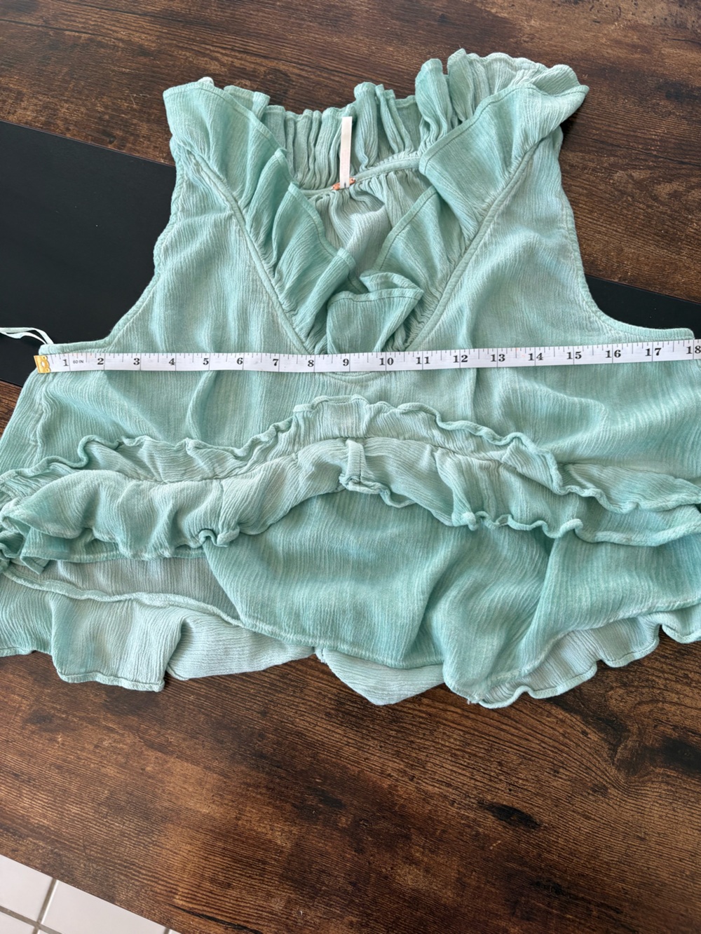 Free People “If Only” Mint Green Ruffle Two-Piece Set - Picture 8 of 11